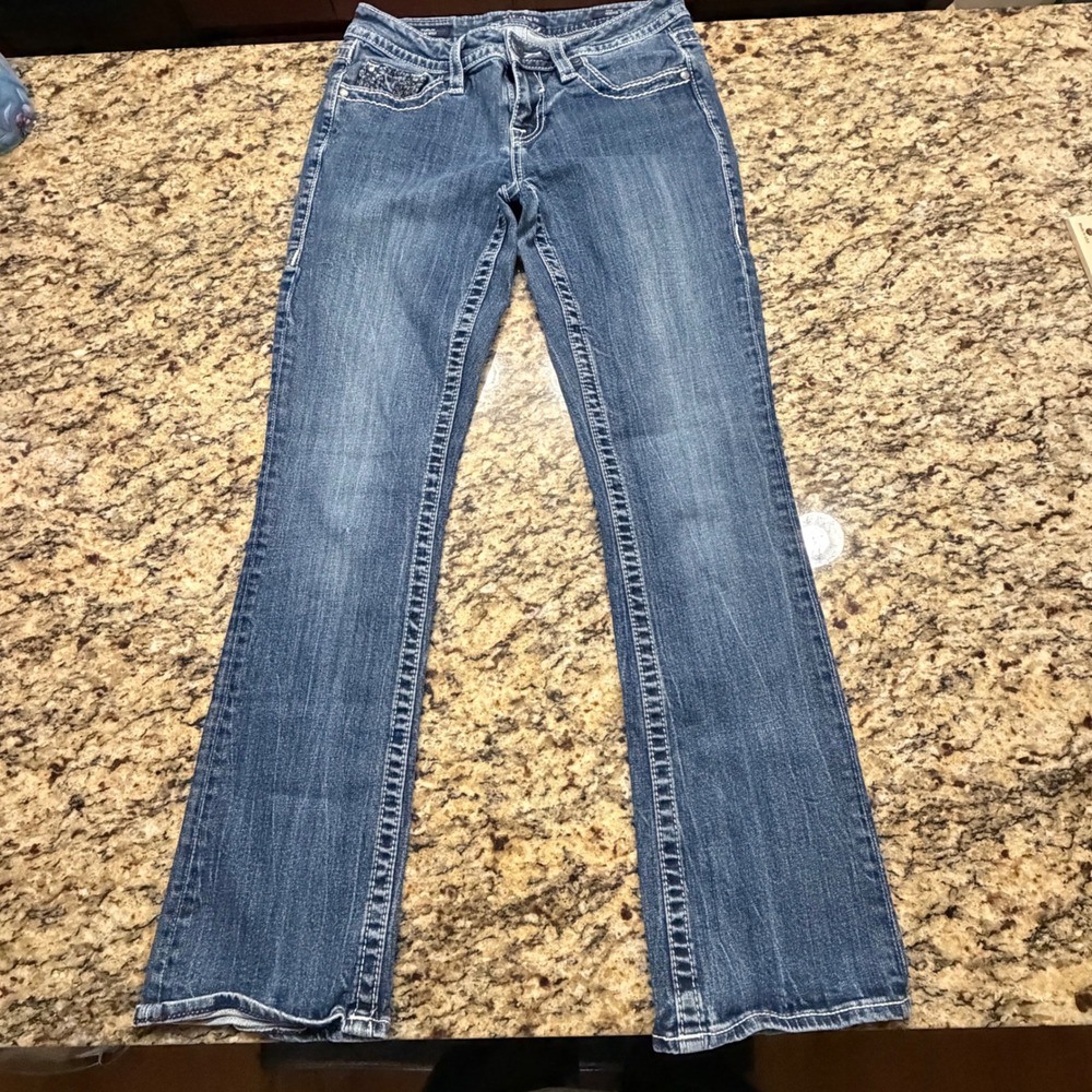 Vigoss Dublin Slim Boot Heritage Fit Jeans Medium Wash Blue Size 1/2 L31